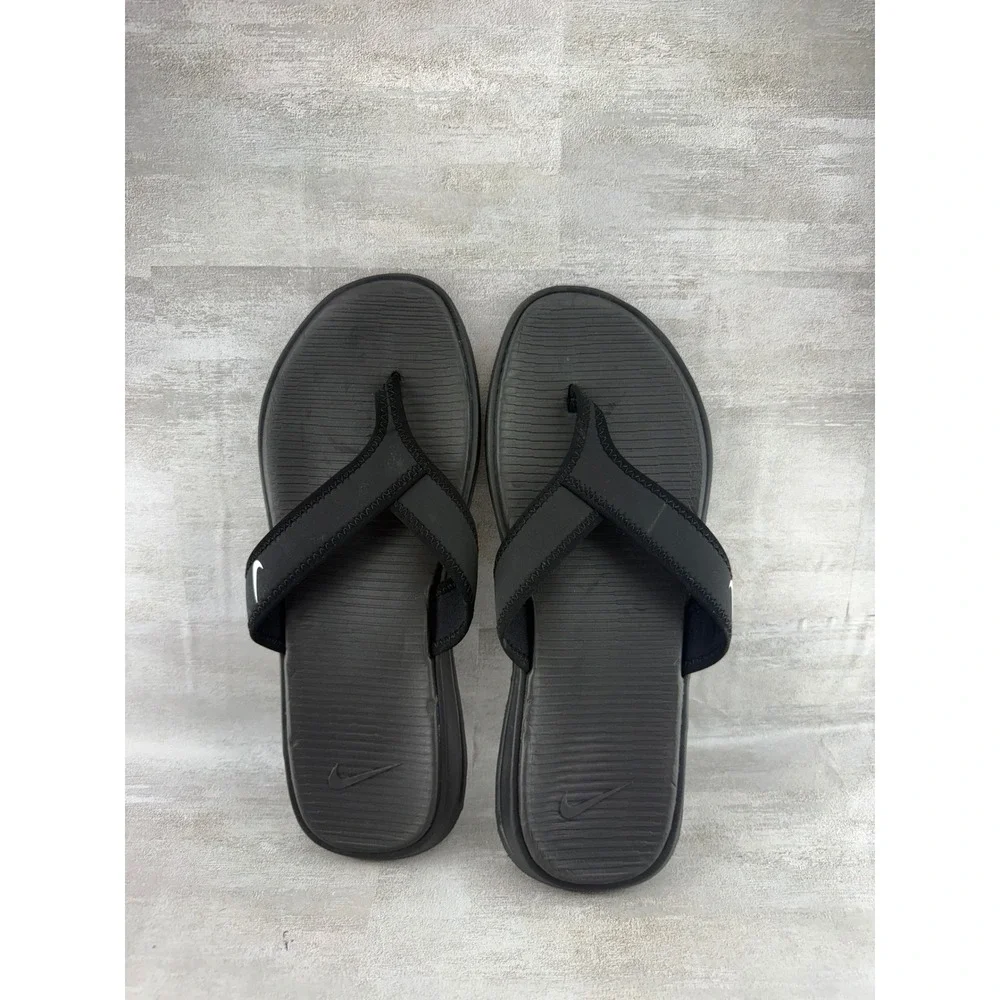 Nike Solay Thong Men Black Flip Flop Sandals 882691-002 Size 9